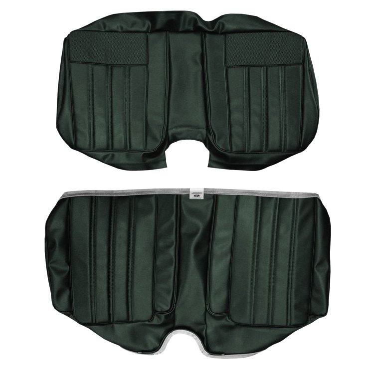 AA68CBD0070430 68 BARRACUDA DLX FASTBACK REAR BENCH - DK METALLIC GREEN