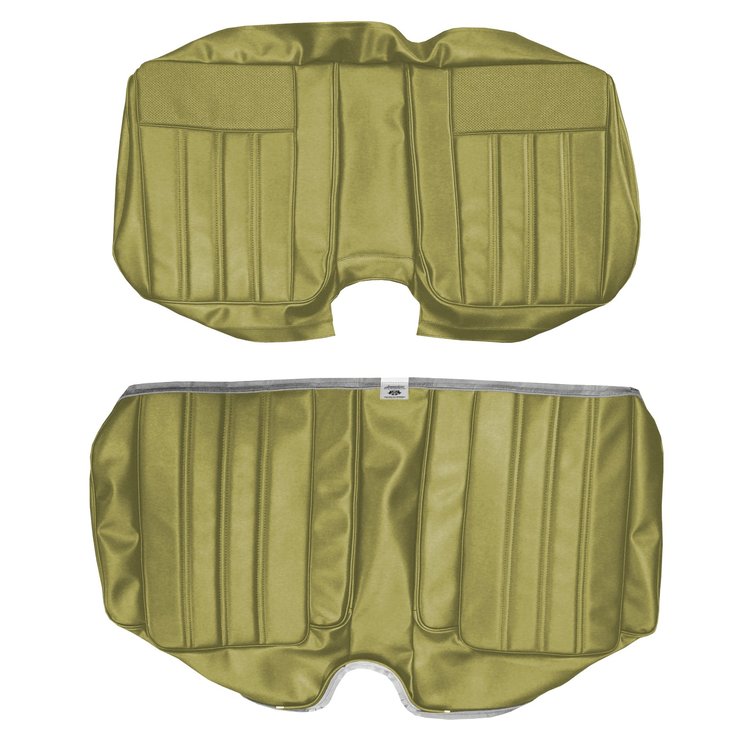 AA68CBD0070636 68 BARRACUDA DLX FASTBACK REAR BENCH - EMBER GOLD