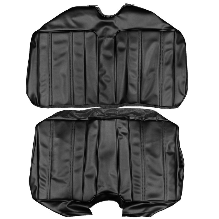 AA68CBS0070100 68 BARRACUDA STANDARD FASTBACK REAR BENCH - BLACK