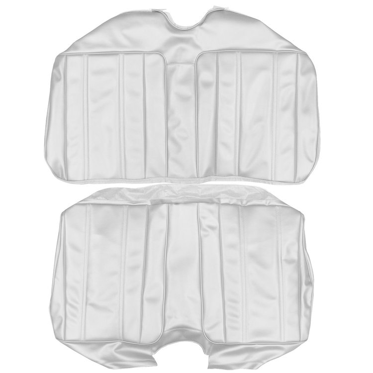 AA68CBS0070202 68 BARRACUDA STANDARD FASTBACK REAR BENCH - PEARL WHITE