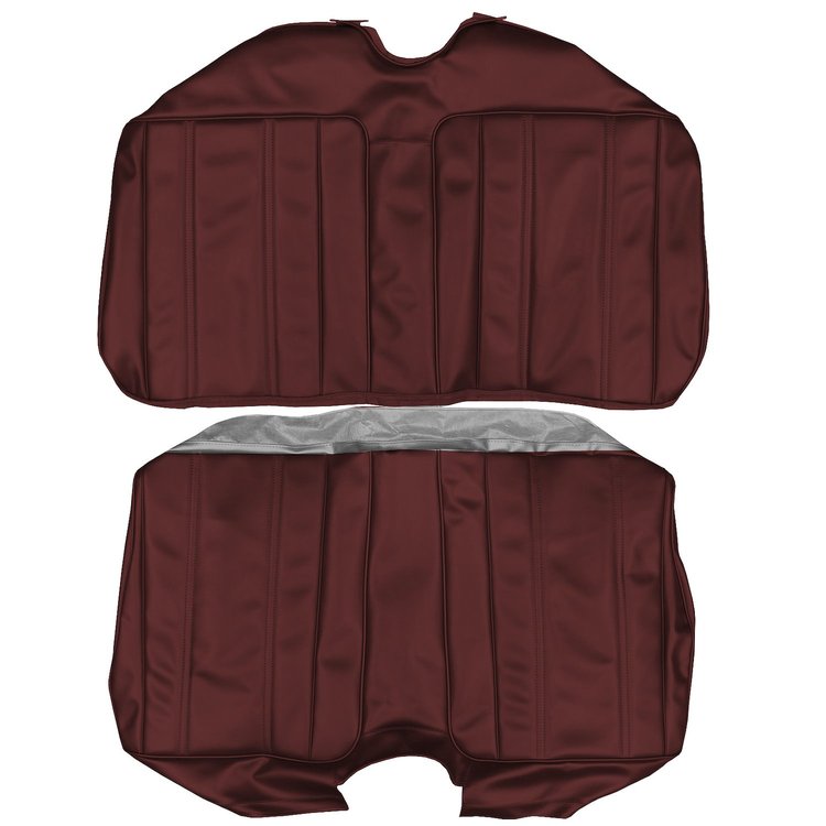 AA68CBS0070526 68 BARRACUDA STANDARD FASTBACK REAR BENCH - METALLIC MAROON