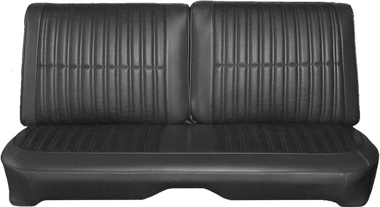 AA68CW00028100 68 CORONET HARDTOP SPLIT BENCH BLACK