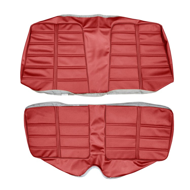 AA69CBD0040528 69 BARRACUDA DLX HARDTOP REAR BENCH - RED