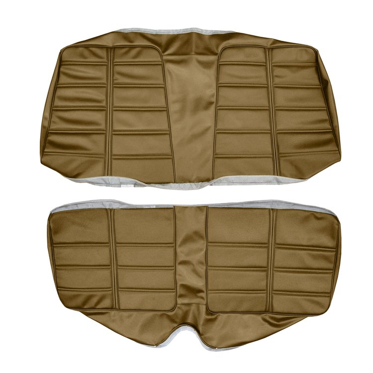 AA69CBD0040650 69 BARRACUDA DLX HARDTOP REAR BENCH - SADDLE