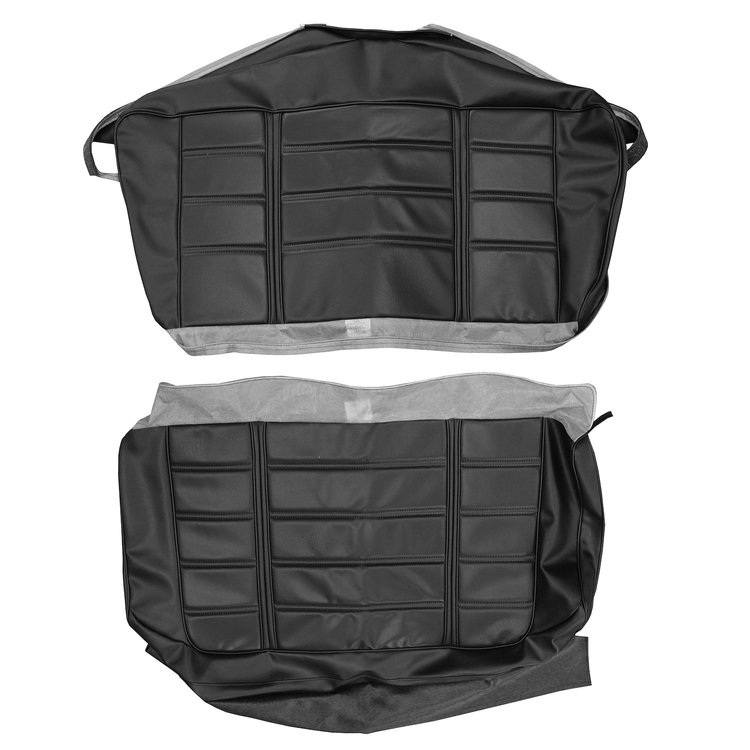 AA69CBD0050100 69 BARRACUDA DLX CONVERTIBLE REAR BENCH - BLACK
