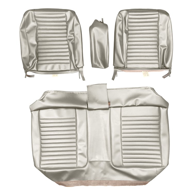 AA69CBS0030200 69 BARRACUDA SPLIT BENCH W/CAR WHITE