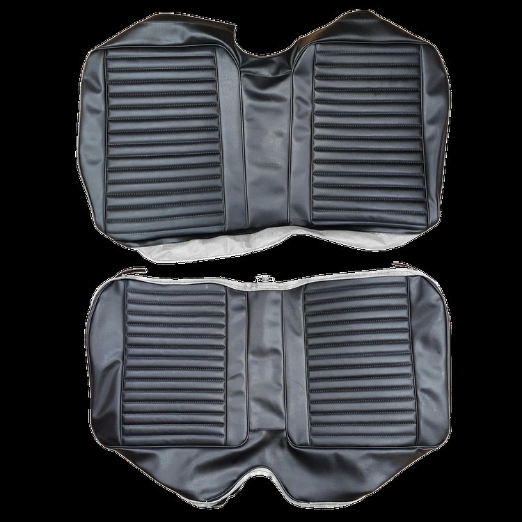 AA69CBS0070100 69 BARRACUDA FASTBACK REAR BENCH - BLACK