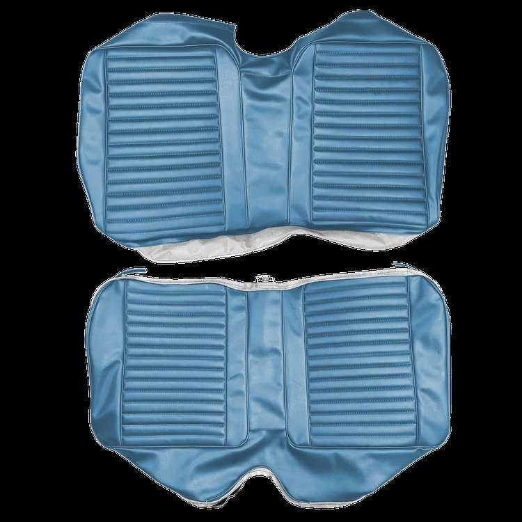 AA69CBS0070338 69 BARRACUDA FASTBACK REAR BENCH - BRITE BLUE
