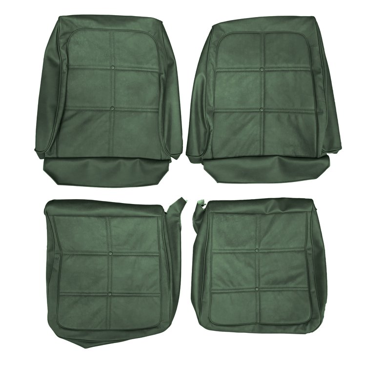 AA69CXL0010434 69 CHARGER LEATHER BUCKETS - DARK METALLIC GREEN