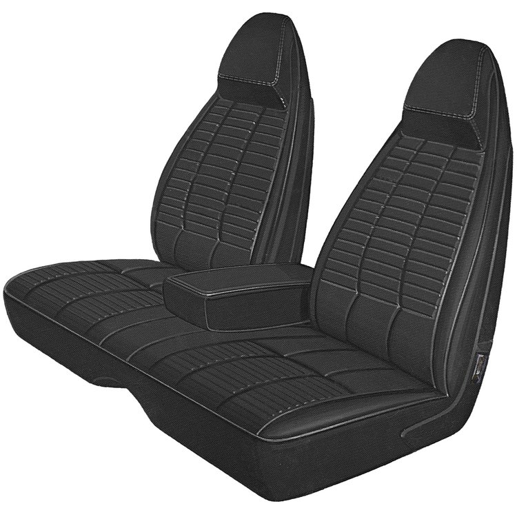 AA70CJ00030100 70 CHALLENGER COACHMAN SPLIT BENCH W/CAR - BLACK
