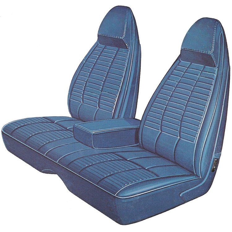 AA70CJS0030338 70 CHALLENGER REGAL SPLIT BENCH W/CAR -BRIGHT BLUE