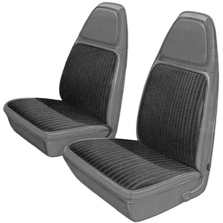 AA71CBC0010816 71 BARRACUDA CLOTH BUCKETS - BLK & CHARCOAL S&P/BLACK