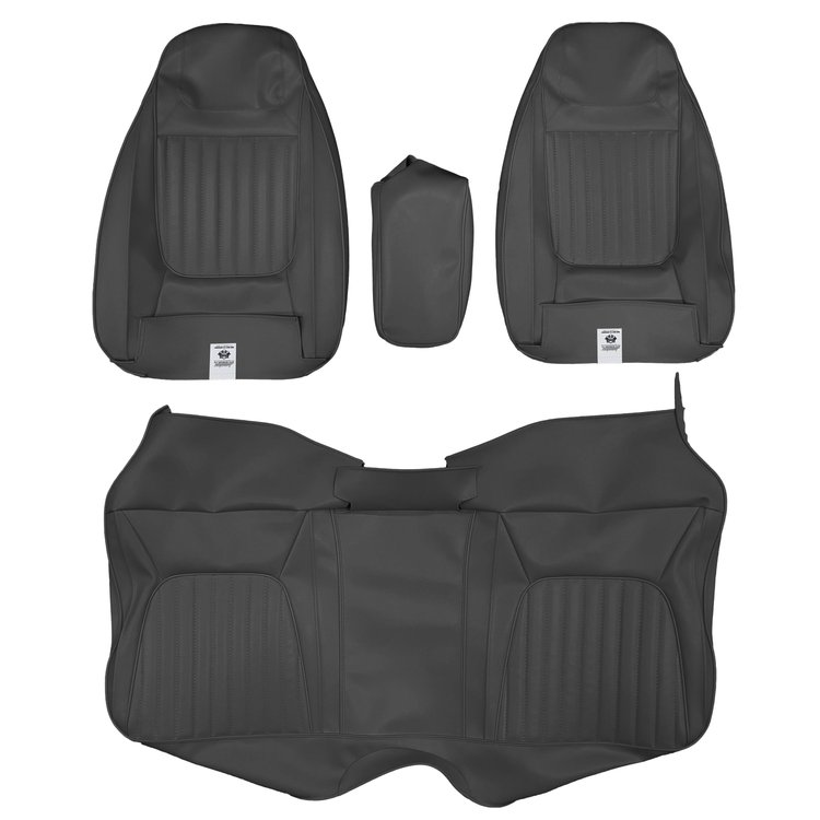 AA71CBJD030100 71 CHALLENGER DELUXE SPLIT BENCH W/CAR - BLACK