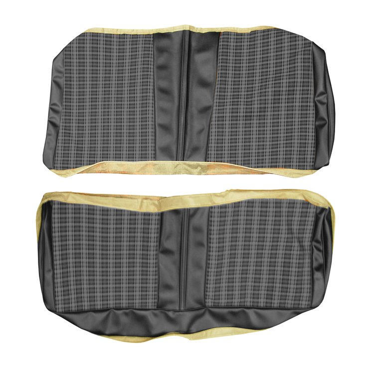 AA71CLVC080831 71 DEMON/DUSTER HARDTOP REAR- BLK/WHT PLAID CLOTH/BLACK