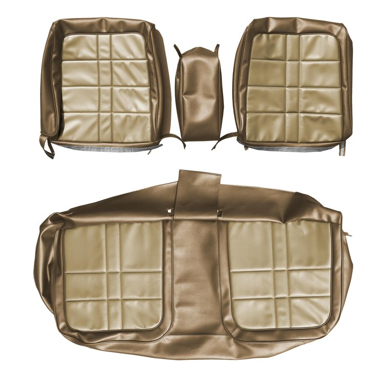 AA71CV00030665 71 DUSTER SPLIT BENCH W/CENTER ARMREST - TAN/BROWN