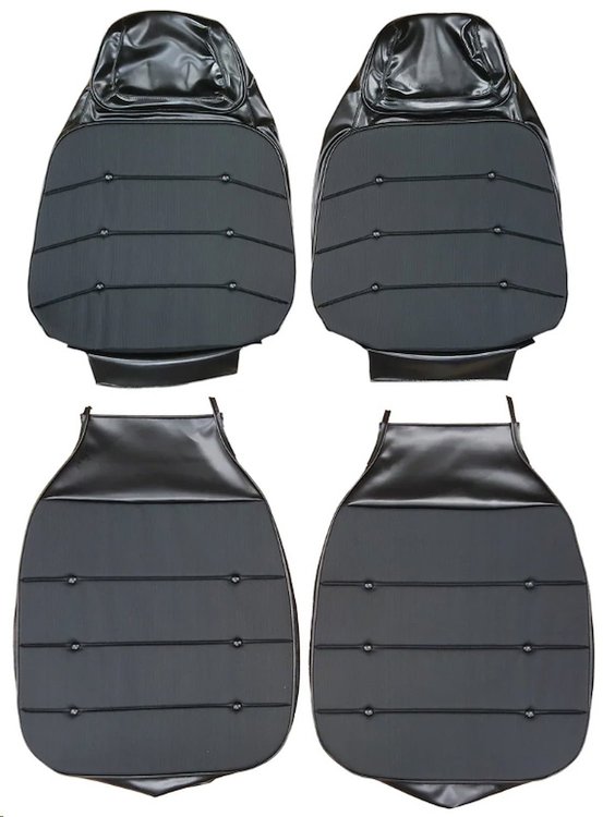 AA71CXCR010841 Front Bucket Cloth Seat Upholstery 1971 Dodge Charger SE [Black]