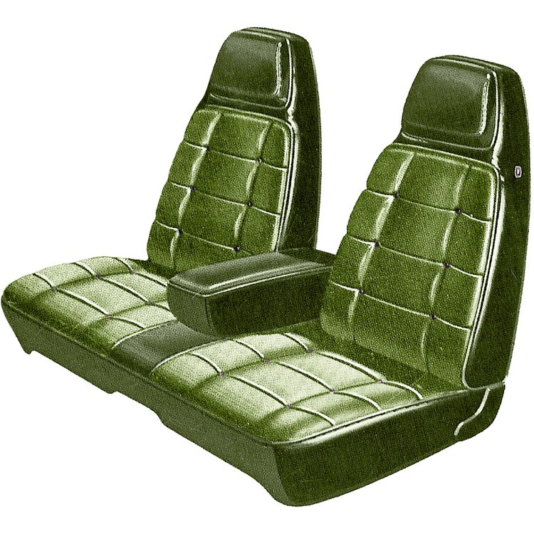 AA71CXCR030845 71 CHARGER SE CLOTH SPLIT SEAT W/CAR GREEN/DK MET GREEN