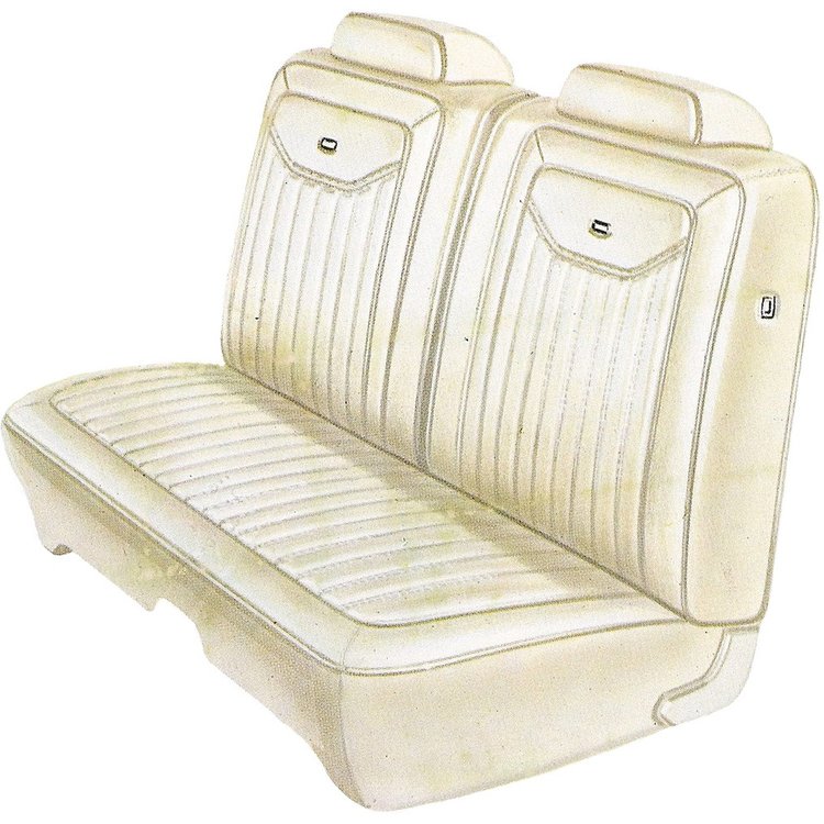 AA71CXD0020200 71 CHARGER DLX FRONT SPLIT BENCH - WHITE