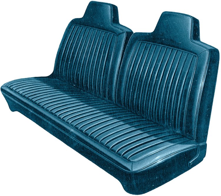 AA72CLV7020340 72 DART/DEMON/SCAMP/DUSTER SPLIT BENCH 7 HEADREST- BLUE