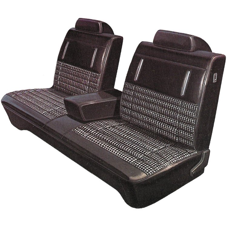 AA72CLVC030878 72 DART SWINGER/SCAMP SPLIT BENCH - BLK&WHITE CLOTH/BLACK