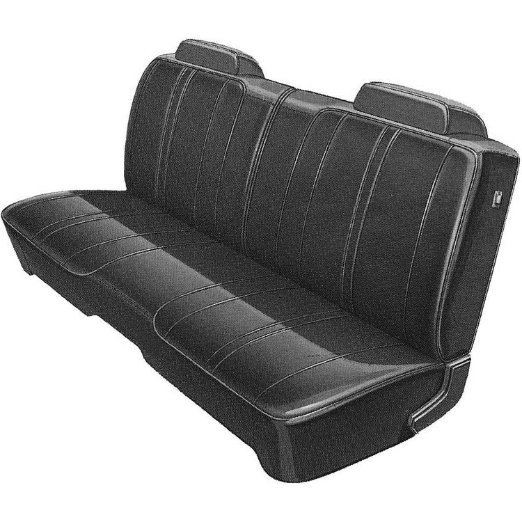 AA72CRXS020100 72 SATELLITE/RUNNER/CHARGER SPLIT BENCH - BLACK