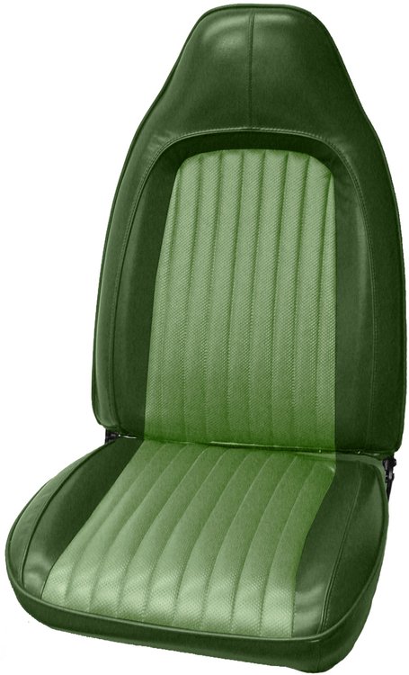 AA73CBJ0010447 73 BARRACUDA/CHALLENGER BUCKET LIGHT GREEN/DARK GREEN