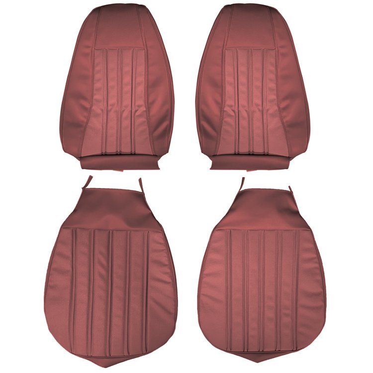 AA76CR00010552 76 VOLARE CUSTOM/ROADRUNNER BUCKET SEATS-NOS DK RED/DK RED