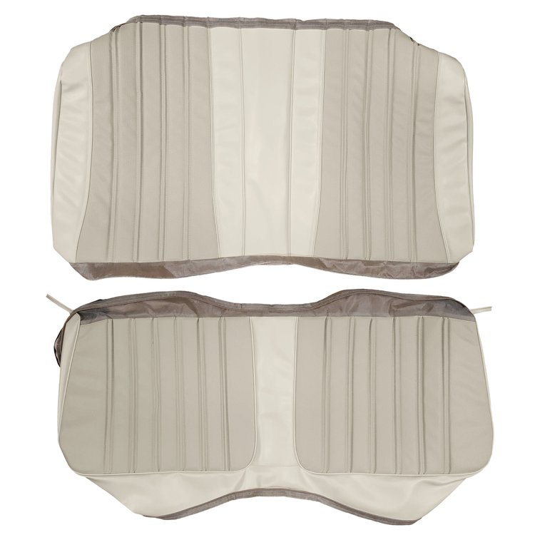 AA76CR00048215 76 VOLARE CUSTOM/ROADRUNNER REAR SEAT - NOS PEARL WHT/WHT