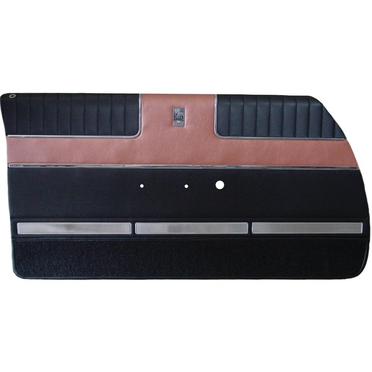 DO63CF0001011701 63 SPORT FURY DOOR PANELS - BLACK W/ COPPER ACCENT