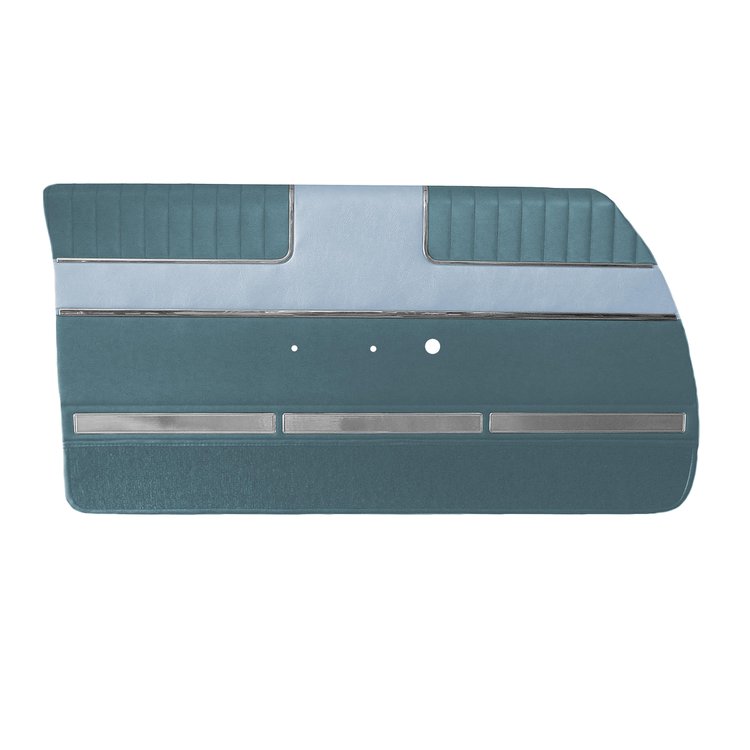 DO63CF00010305 63 SPORT FURY DOOR PANELS - BLUE W/ LIGHT BLUE ACCENT