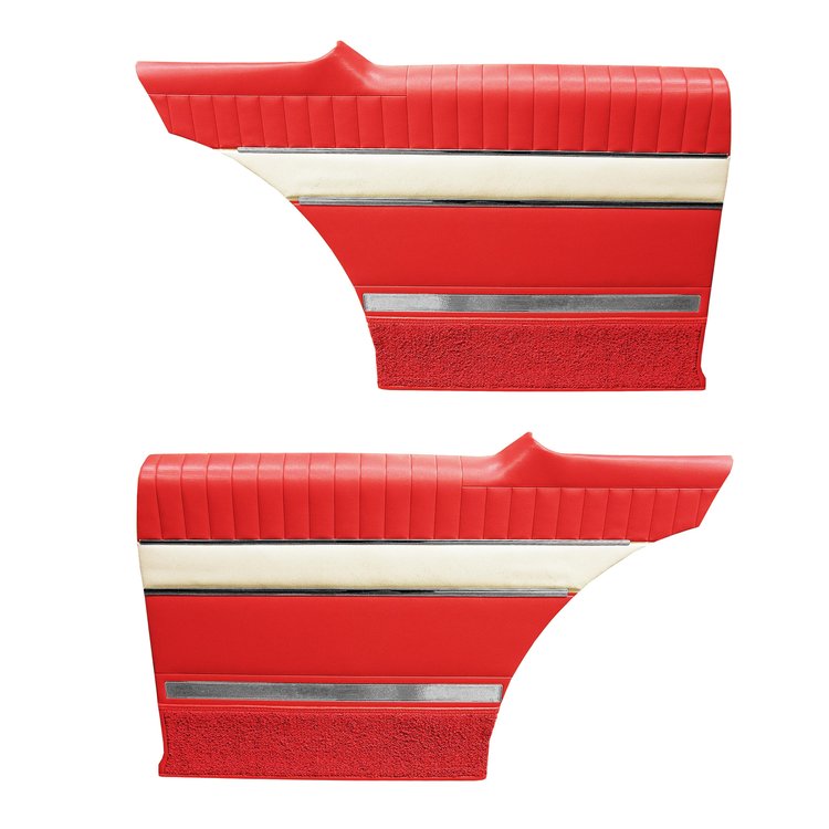 DO63CF00040513 63 SPORT FURY HTP PANELS - RED W/DARK WHITE ACCENT