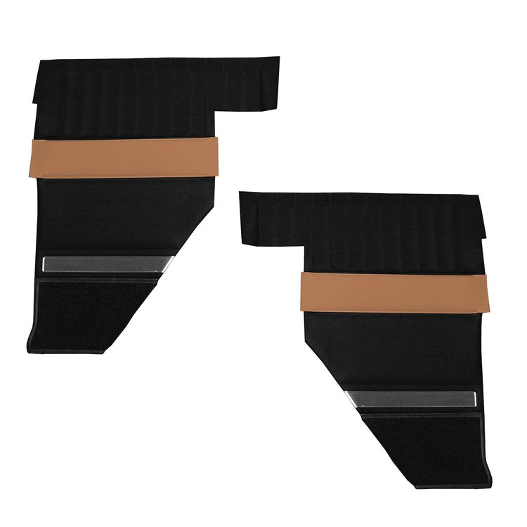 DO63CF0005011701 63 SPORT FURY CONV REAR PANELS W/O ARMREST- BLK W/ COPPER