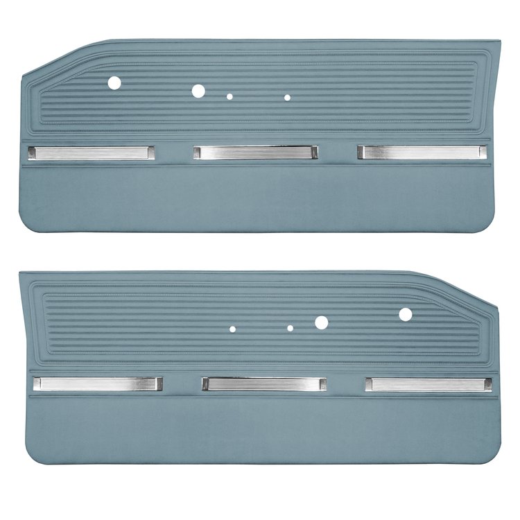 DO64CBV0010314 64 BARRACUDA DOOR PANELS - METALLIC BLUE