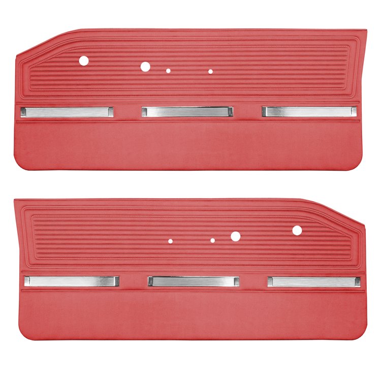 DO64CBV0010510 64 BARRACUDA DOOR PANELS - RED