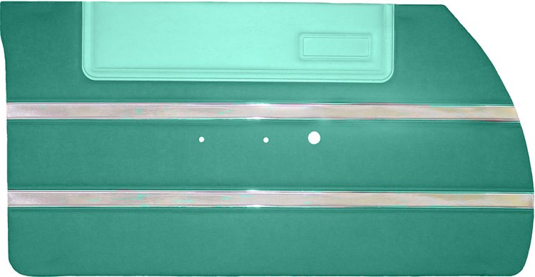 DO64CF00010417 64 SPORT FURY DOOR PANELS - MET TURQUOISE/ LT TURQUOISE