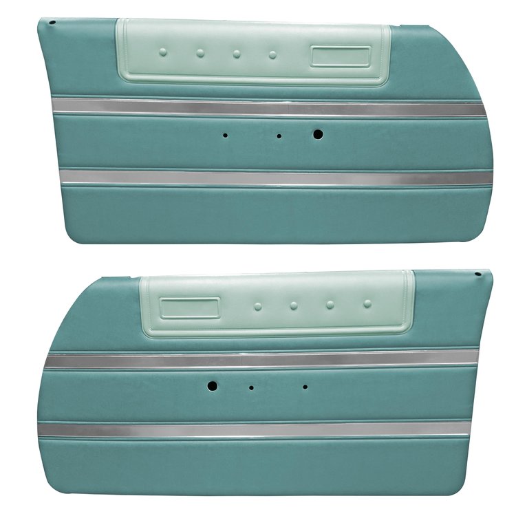 DO64CF00010417-PA 64 SPORT FURY PRE-ASSEMBLED DOOR PANELS - TURQ/LT TURQ