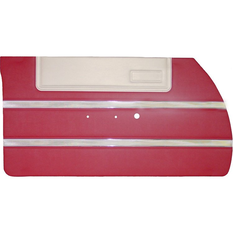 DO64CF00010511 64 SPORT FURY DOOR PANELS - CRIMSON RED/PEARL WHITE