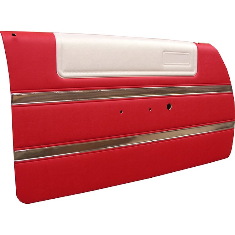 DO64CF00010511-PA 64 SPORT FURY PRE-ASSEMBLED DOOR PANELS - RED/PRL WHITE