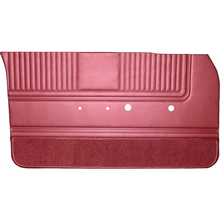 DO65CF0001052021 65 SPORT FURY DOOR PANELS - METALLIC RED W/ MED RED CARPET