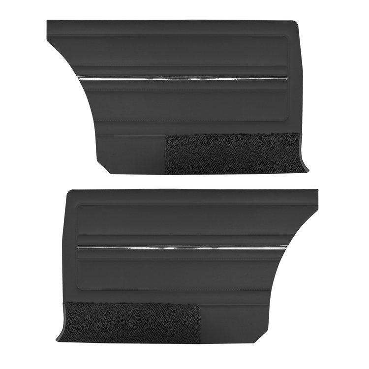 DO65CL0004010001 65 DART GT HARDTOP REAR PANELS - BLACK W/ BLACK CARPET