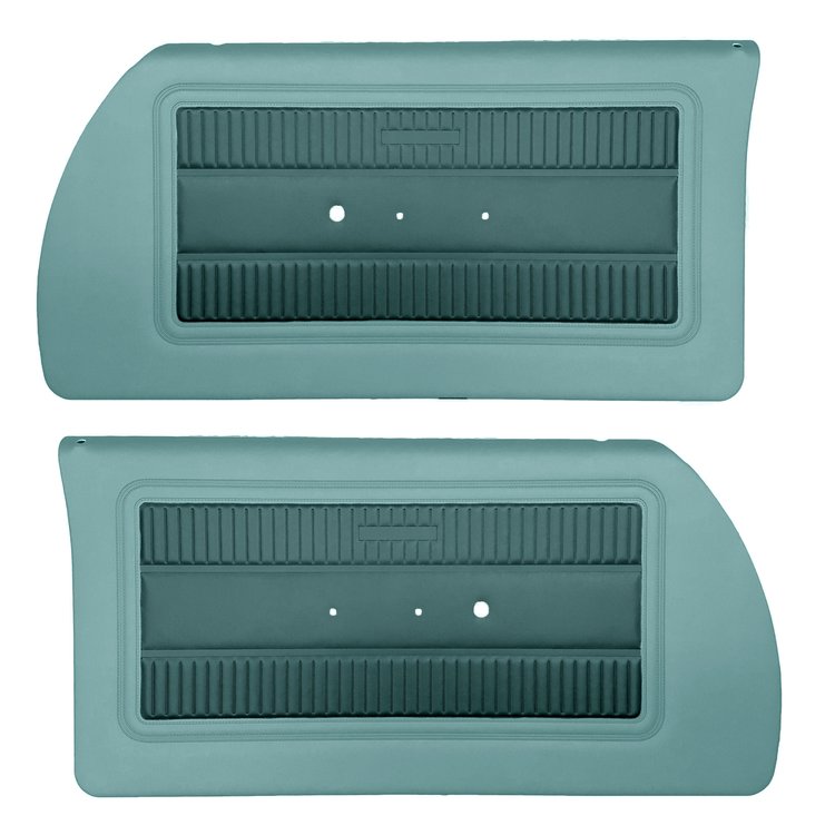 DO65CR00010415-PA 65 SATELLITE FRT PRE-ASSEMBLED DOOR PANELS - DK TURQ/MT TURQ