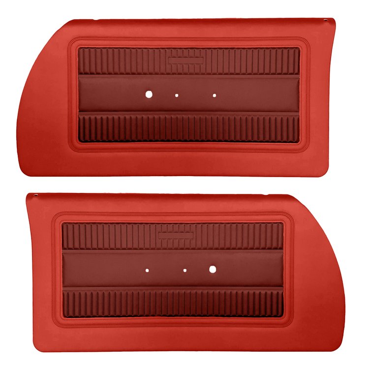 DO65CR00010535-PA 65 SATELLITE FRT PRE-ASSEMBLED DOOR PANELS - MT MAROON/RED
