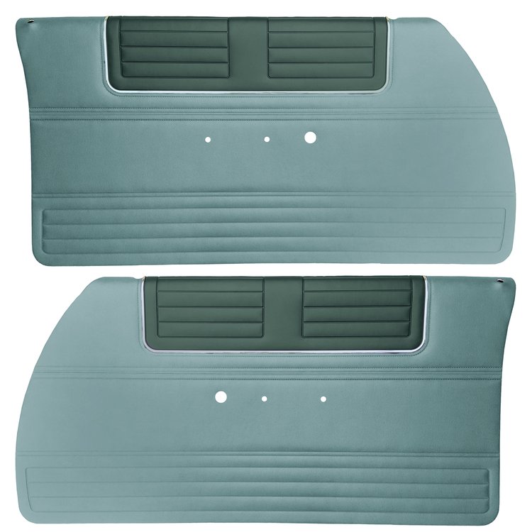 DO65CR20012415-PA 65 BELVEDERE II PRE-ASSEMBLED FRT DOOR PANELS - DK TURQ/TURQ