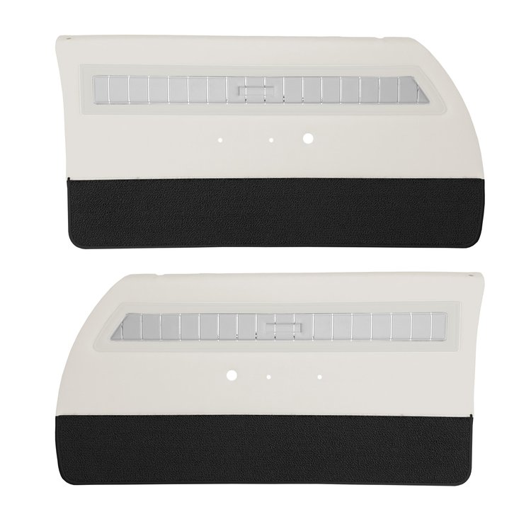 DO65CW00010201-PA 65 CORONET 500 PRE-ASSEMBLED DOOR PANELS- PRL WHT W/ SILVER