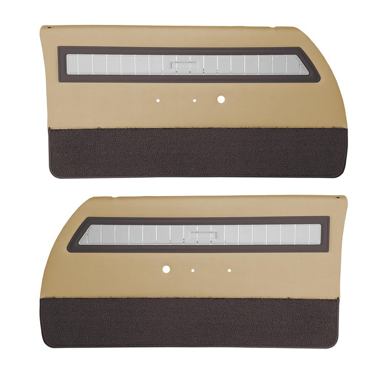 DO65CW00010409-PA 65 CORONET 500 PRE-ASSEMBLED DOOR PANELS- MT TURQ W/ SILVER