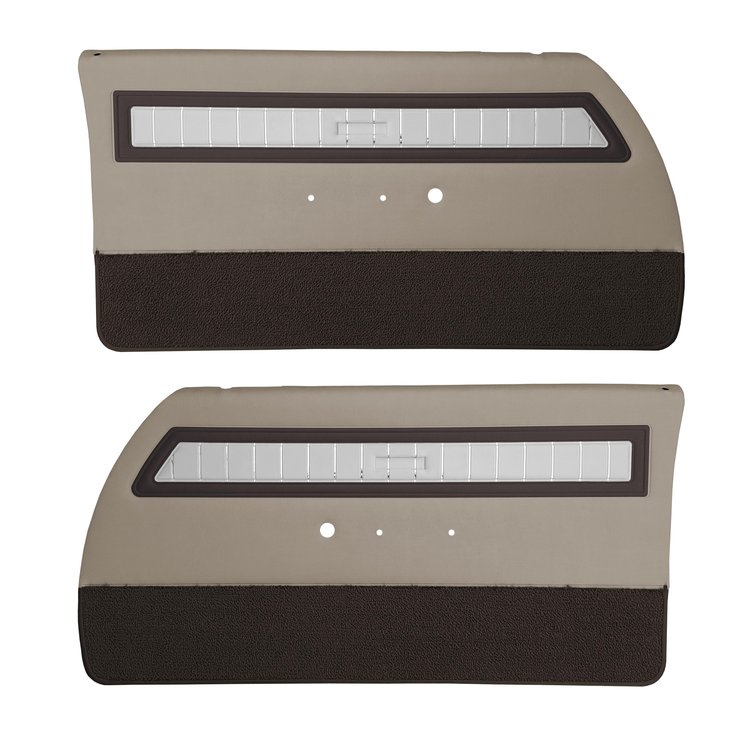 DO65CW00010690-PA 65 CORONET 500 PRE-ASSEMBLED DOOR PANELS- MT FAWN W/ SILVER