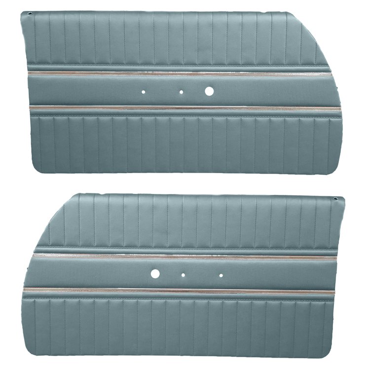 DO65CW00020314-PA 65 CORONET 440 PRE-ASSEMBLED DOOR PANELS - METALLIC BLUE