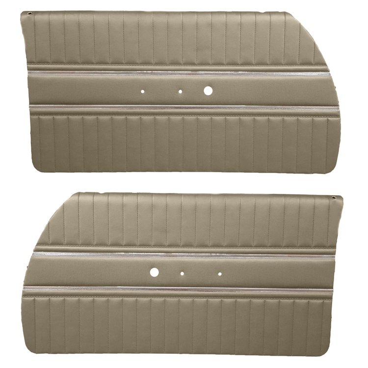 DO65CW00020610-PA 65 CORONET 440 PRE-ASSEMBLED DOOR PANELS - METALLIC FAWN