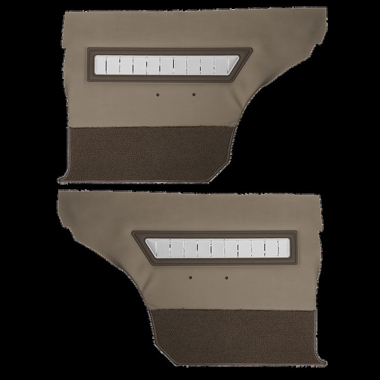 DO65CW00040690 65 CORONET 500 HARDTOP REAR- MET FAWN/DK BRWN/SILVER INSERT