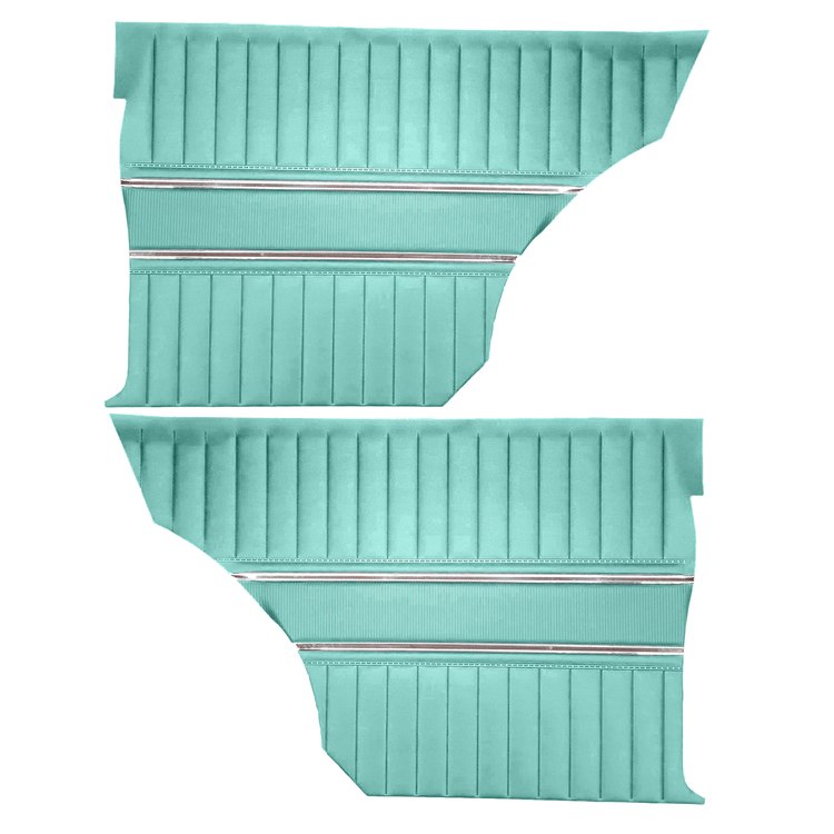 DO65CW00080416 65 CORONET 440 HARDTOP REAR PANELS - METALLIC TURQUOISE